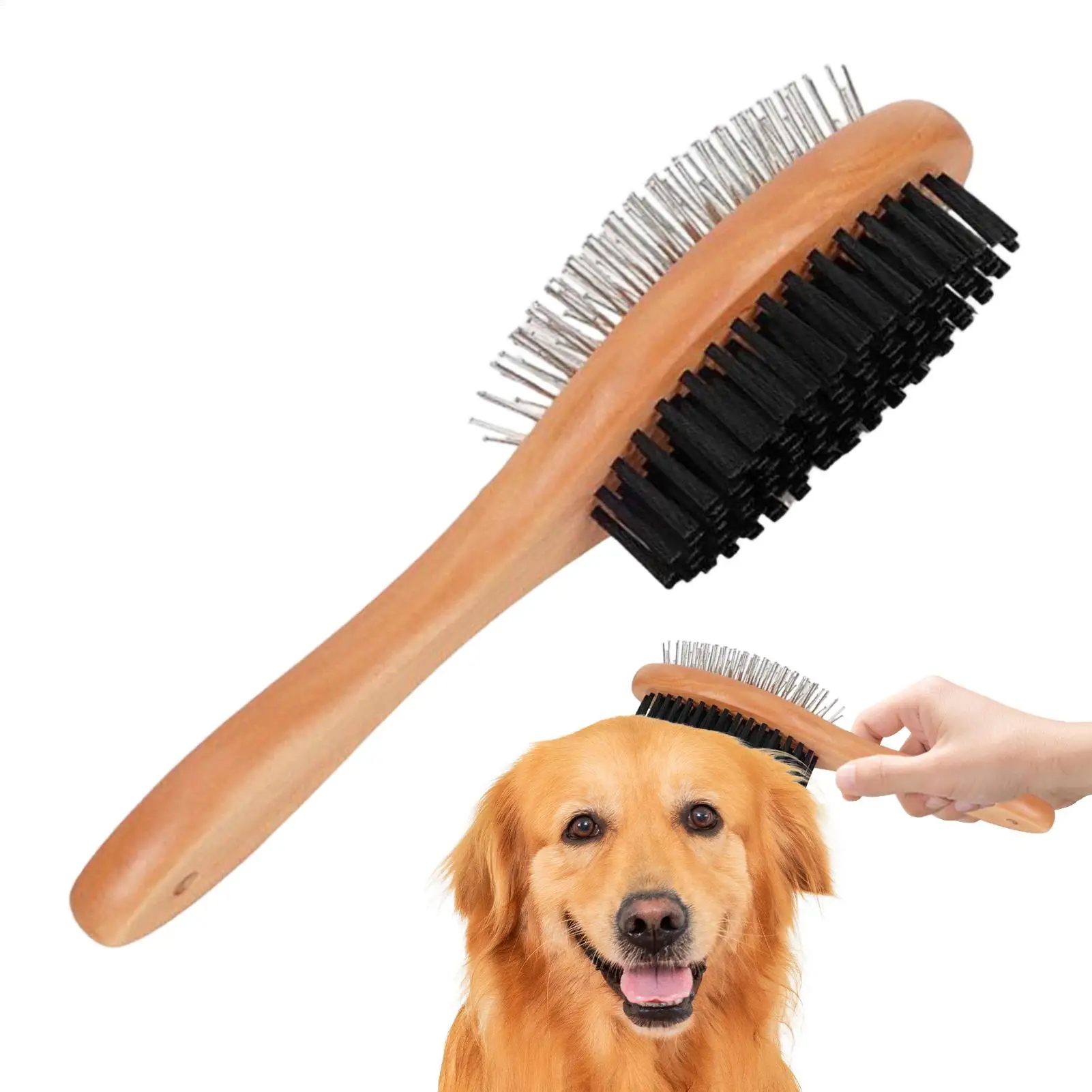 escova dupla face para cães e gatos