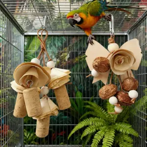 brinquedo para pássaros de grama natural