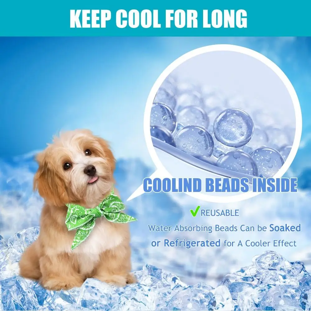 Bandana de Resfriamento para Cães de Algodão 100 cm com Resfriamento Rápido - Image 6