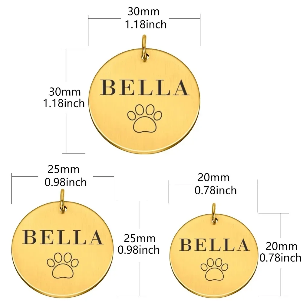 Plaqueta de Identificação para Cães e Gatos com Gravação Personalizada - Imagem 6