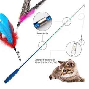 brinquedo teaser para gatos haste telescópica