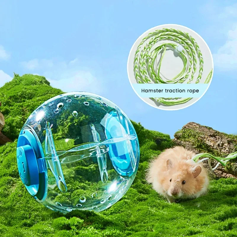 Bola de Exercício para Hamster Transparente com Corda de Tração - Imagem 3