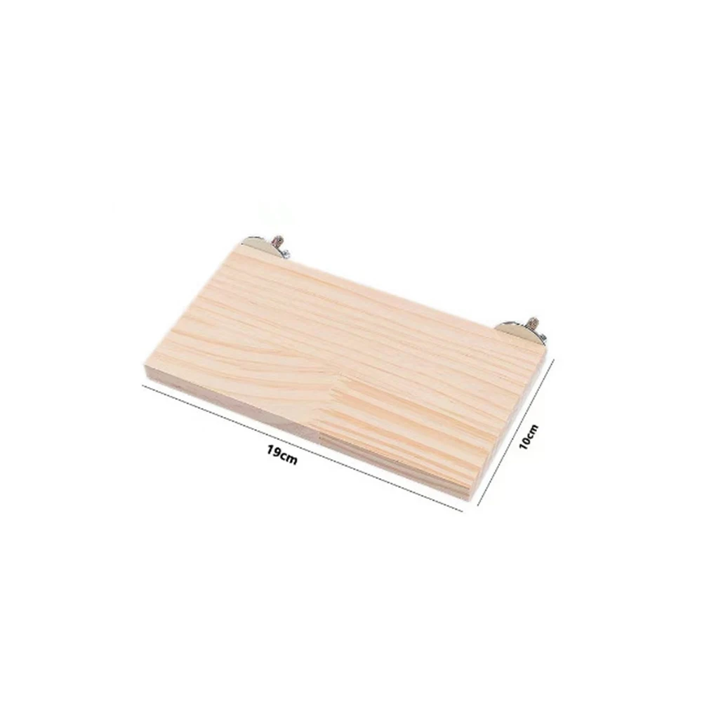 Plataforma de Salto para Hamster e Pássaros de Madeira Natural 10x8 cm - Image 4