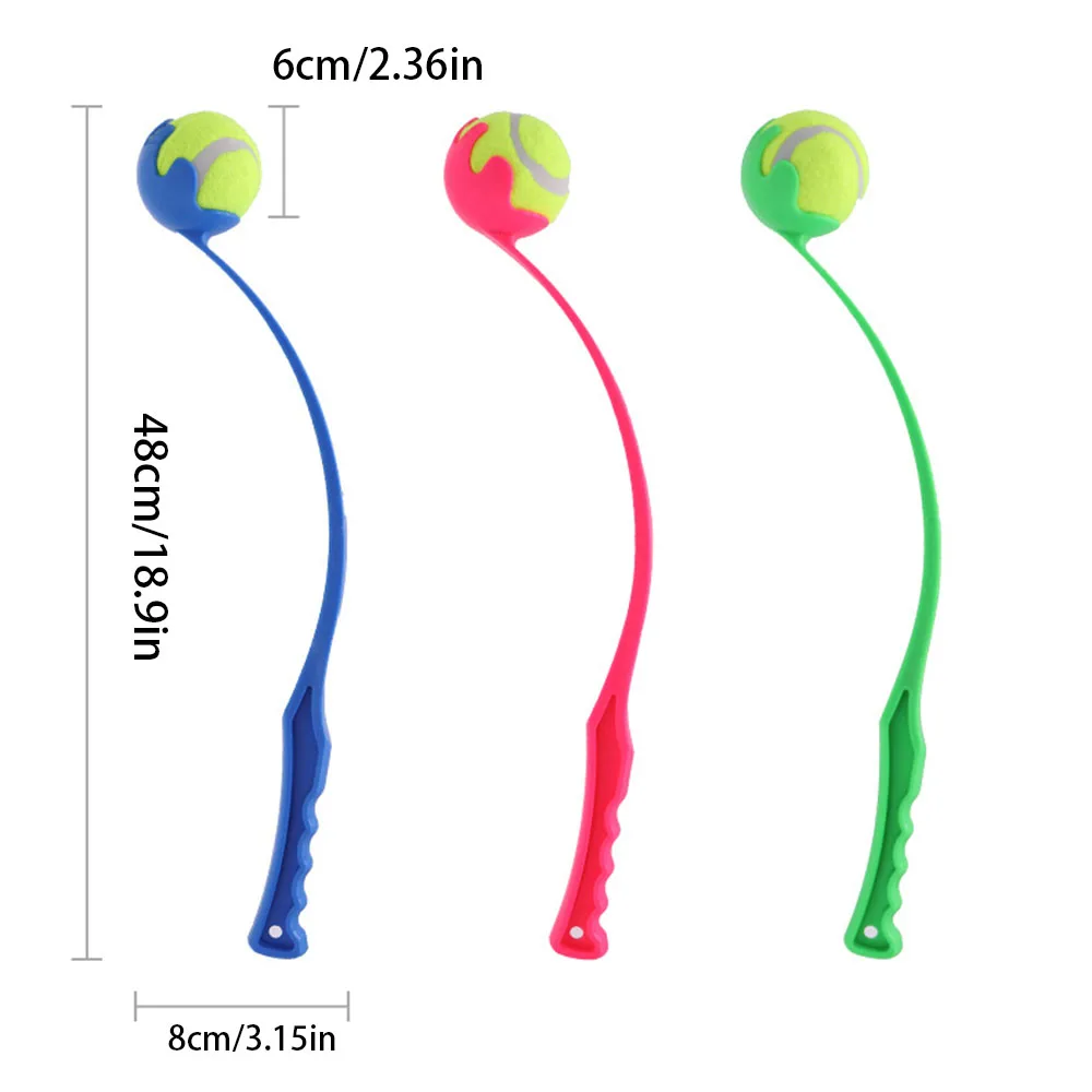 Vara Lançadora de Bola para Cães Brinquedo Interativo Azul - Imagem 5