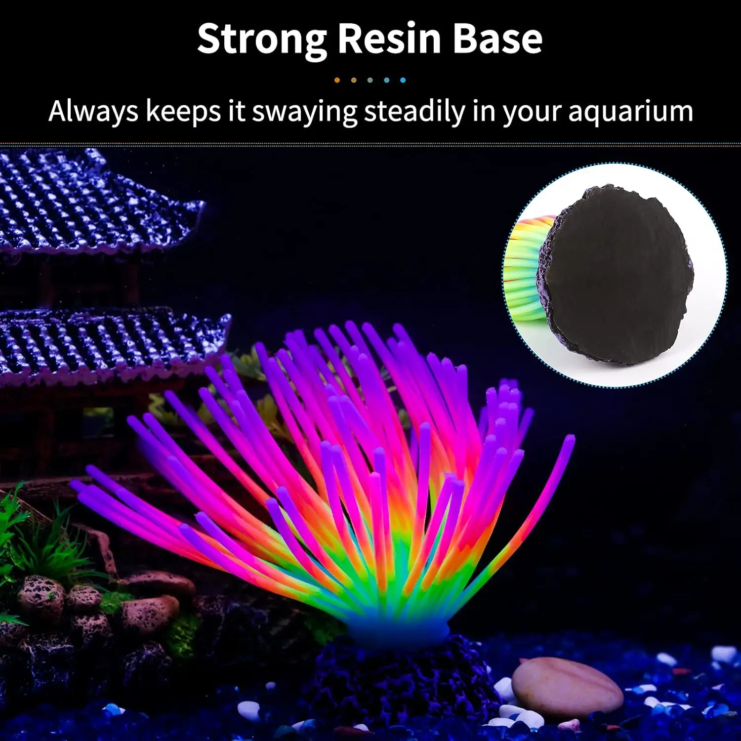 Ornamento Urchin Marinho Silicone para Aquário com Efeito Brilhante - Imagem 4