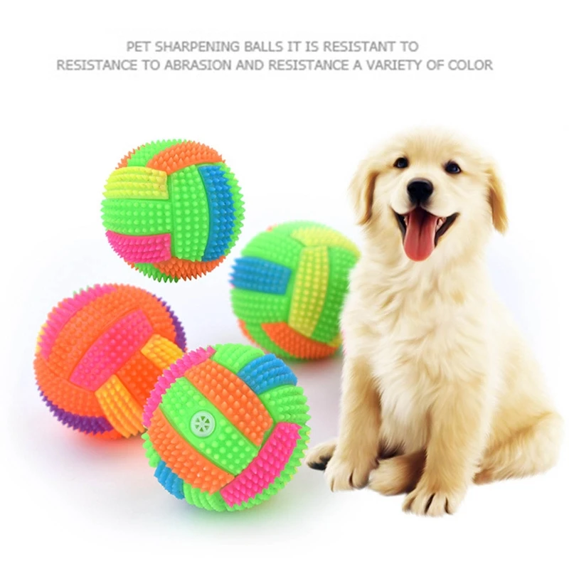 Bola de Borracha para Cães com Rangido e Luz de 6 cm - Imagem 3