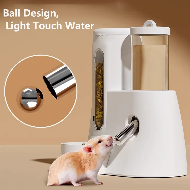 Alimentador Automático 2 em 1 Hamster com Bebedouro de Esfera Antitombar - Imagem 4