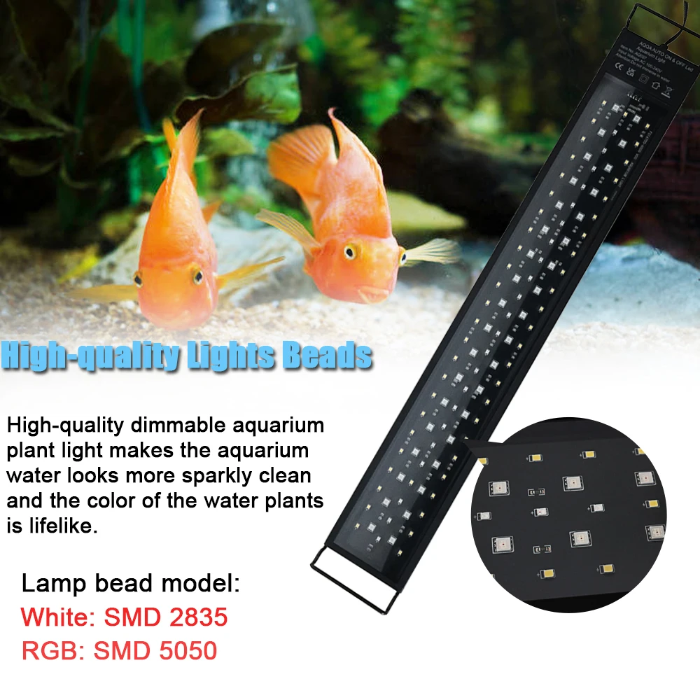 Iluminação LED para Aquário Full Spectrum 75-90cm IP68 - Imagem 5