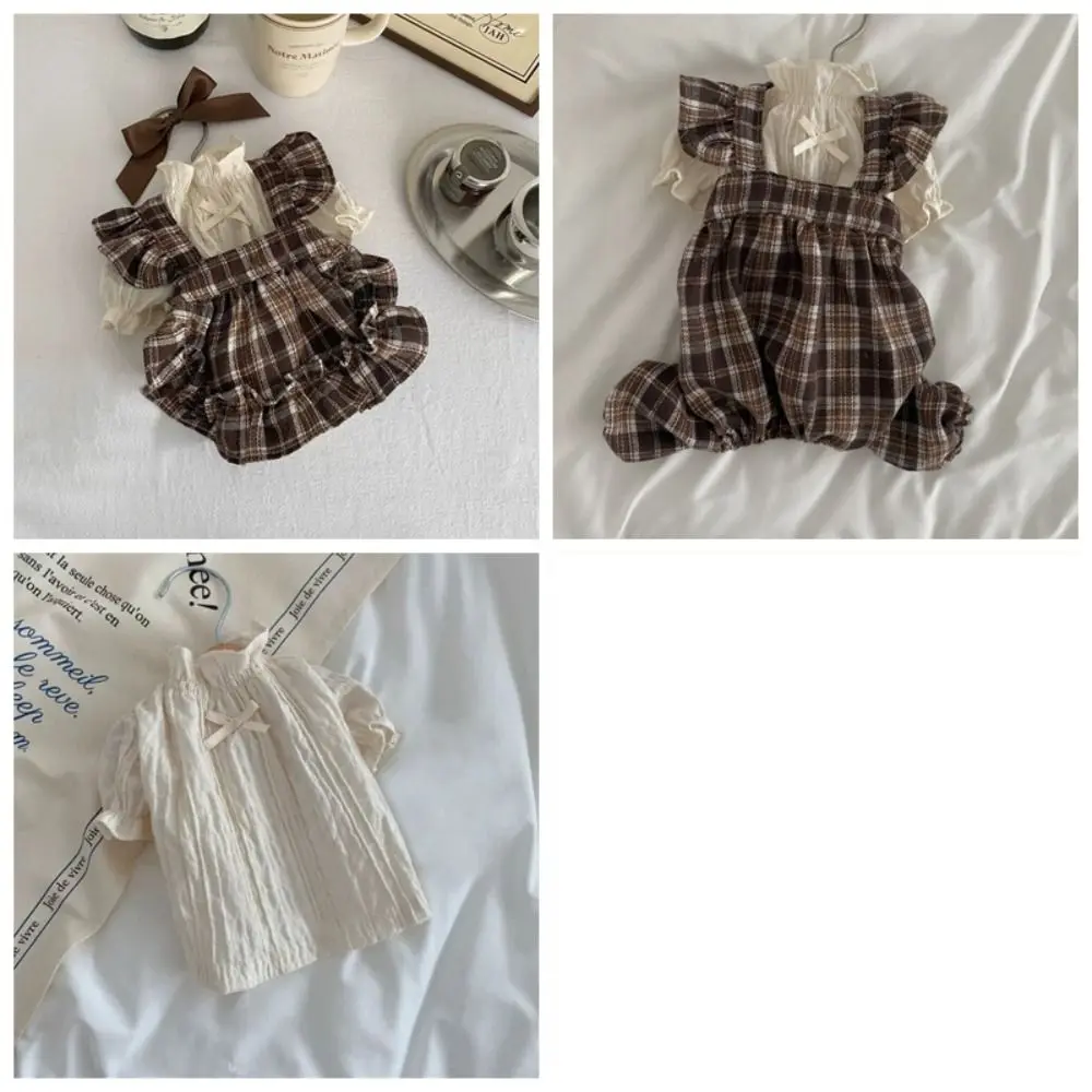 Vestido para Cães Pequenos de Poliéster com Design Xadrez Fino - Image 5