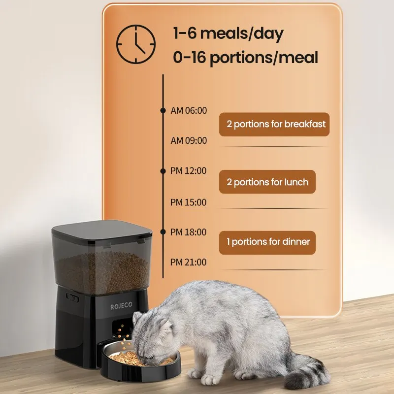 Alimentador Automático para Gatos e Cães com Botão - Image 2