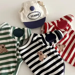 camisa listrada para cães e gatos