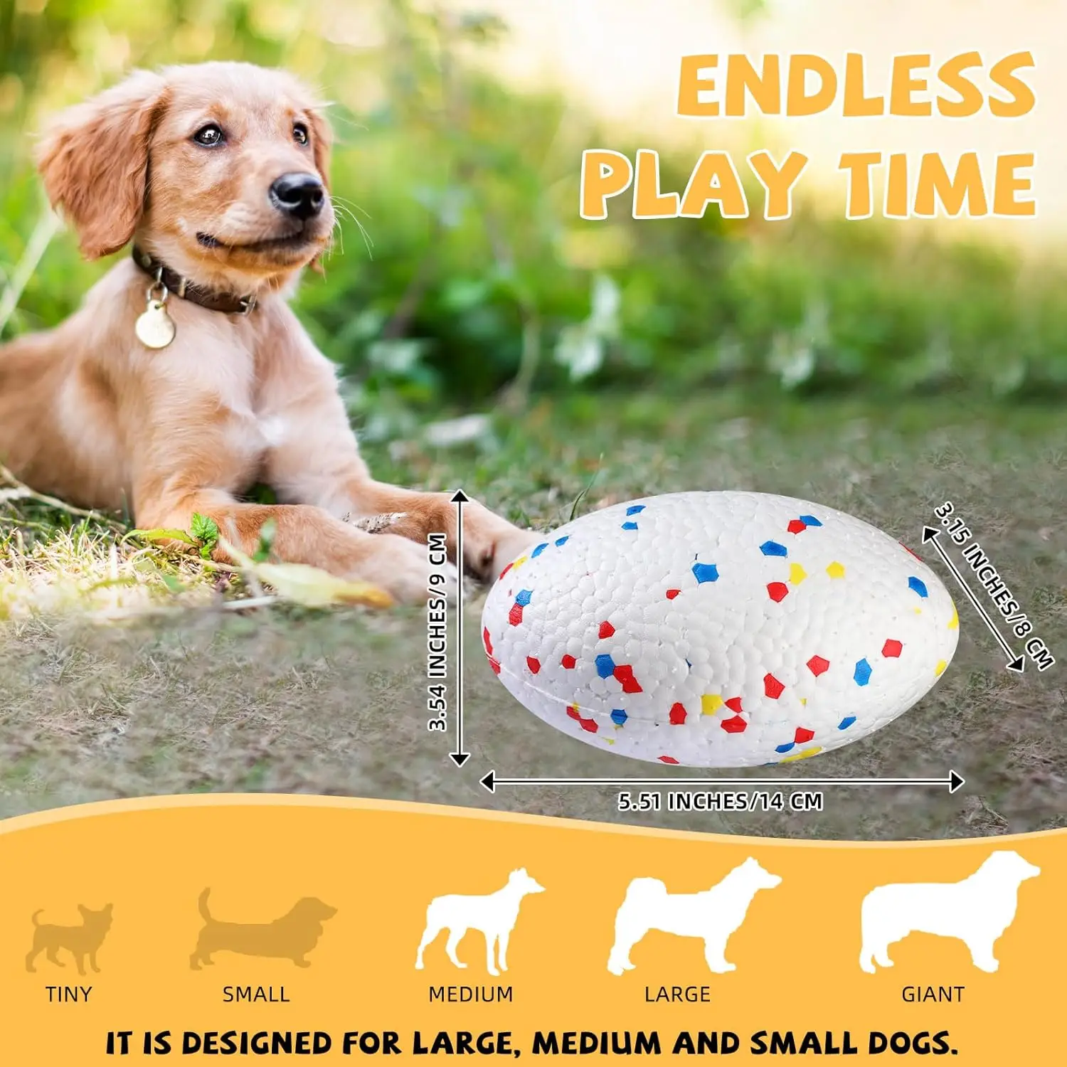 Bola de Futebol para Cães de ETPU Flutuante para Brincadeiras na Água - Imagem 2