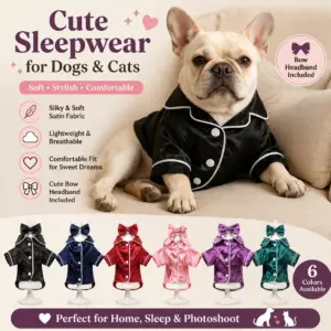 pijama de cetim para cães e gatos
