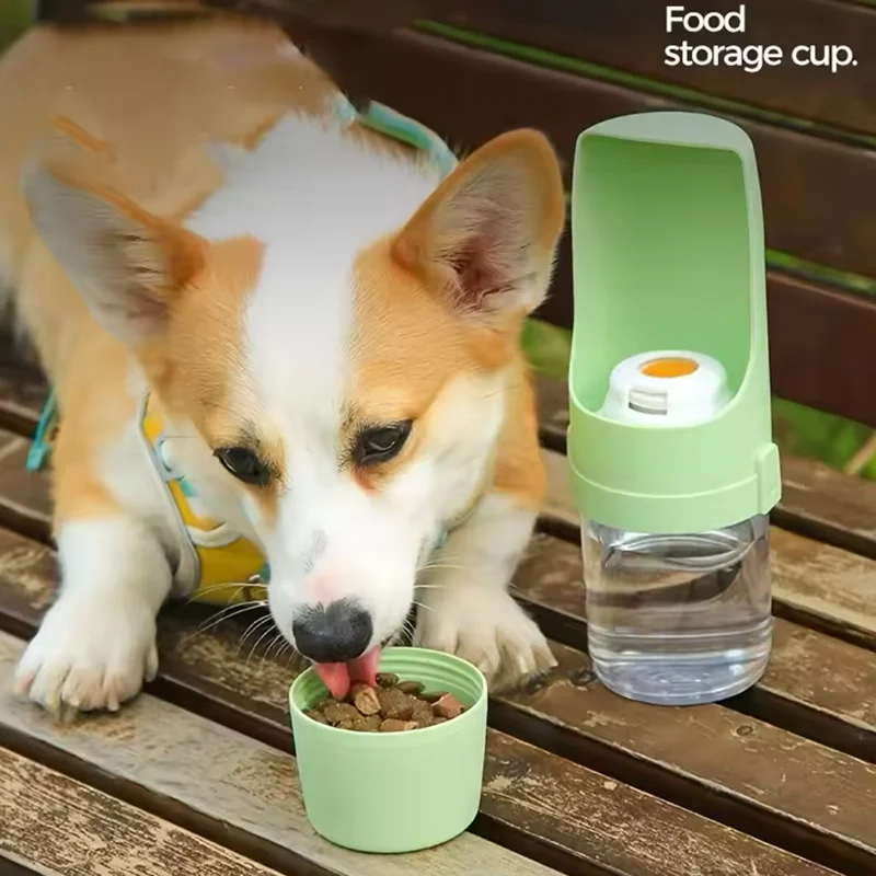 Garrafa de Viagem para Pets 2 em 1 com Recipiente de Comida Dobrável - Image 5