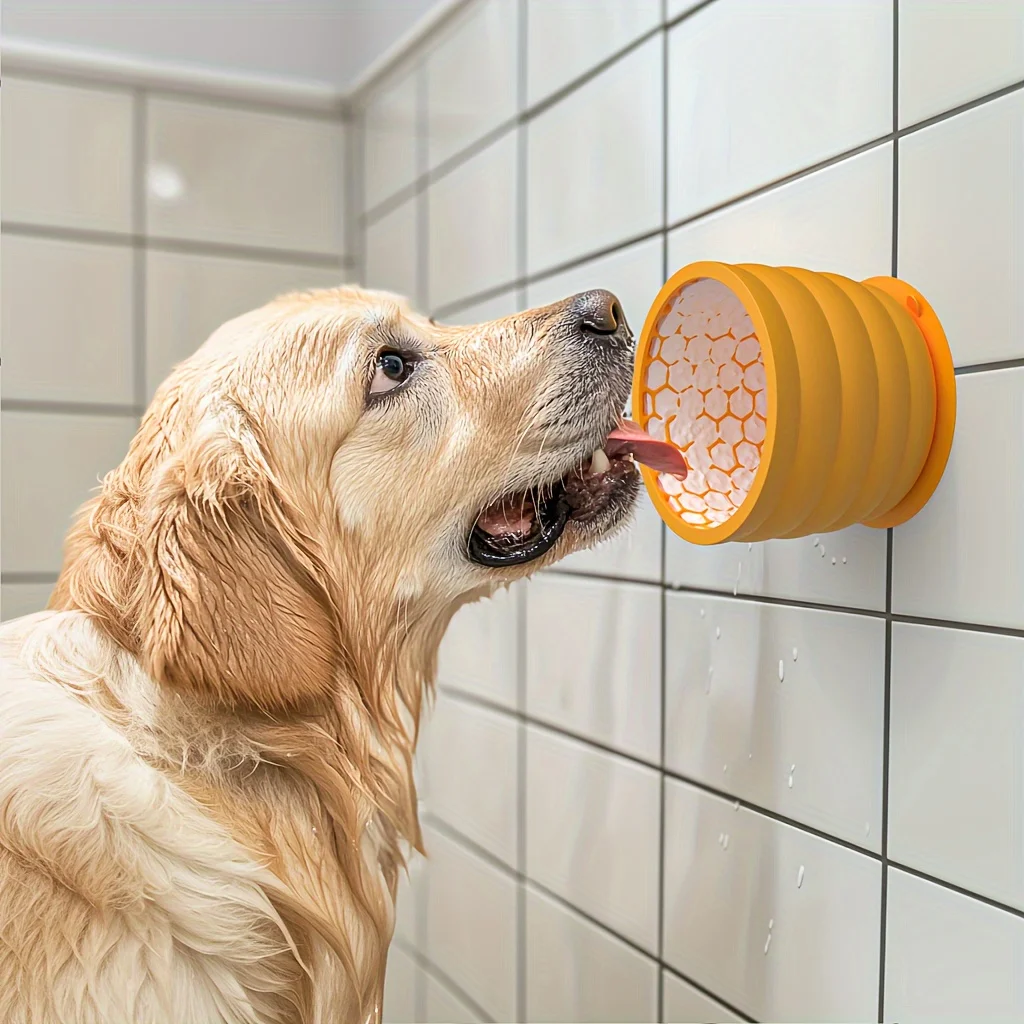 Copo de Tigela para Cães com Alimentador Lento de Silicone Antiderrapante - Imagem 2
