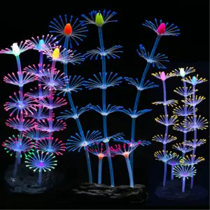 decoração de aquário de silicone com ventosas