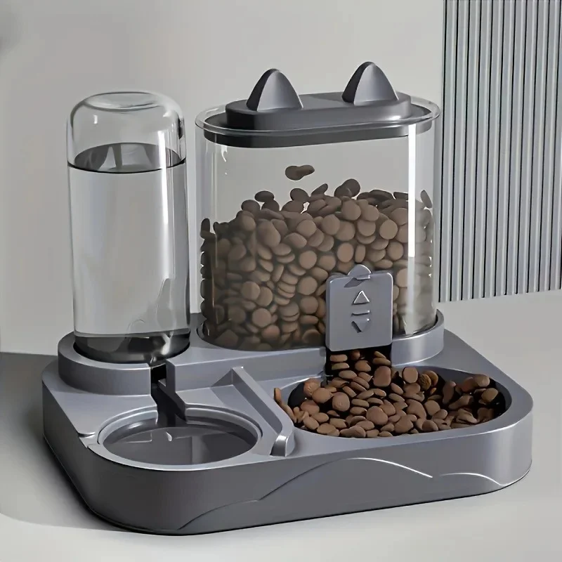 alimentador automático 2 em 1 para gatos