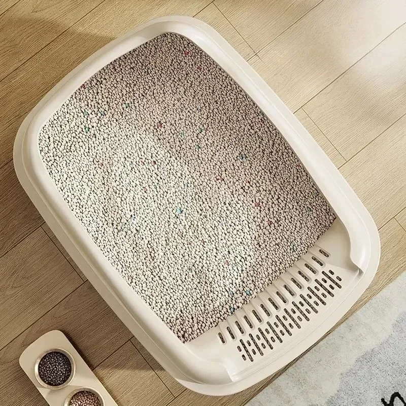 Caixa de Areia para Gatos Pequenos Anti-respingo com Laterais Altas - Imagem 6