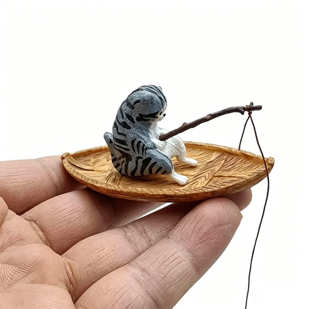Ornamento de Barco de Pesca para Aquário de Resina Durável 7,5 x 4,1 cm - Image 5