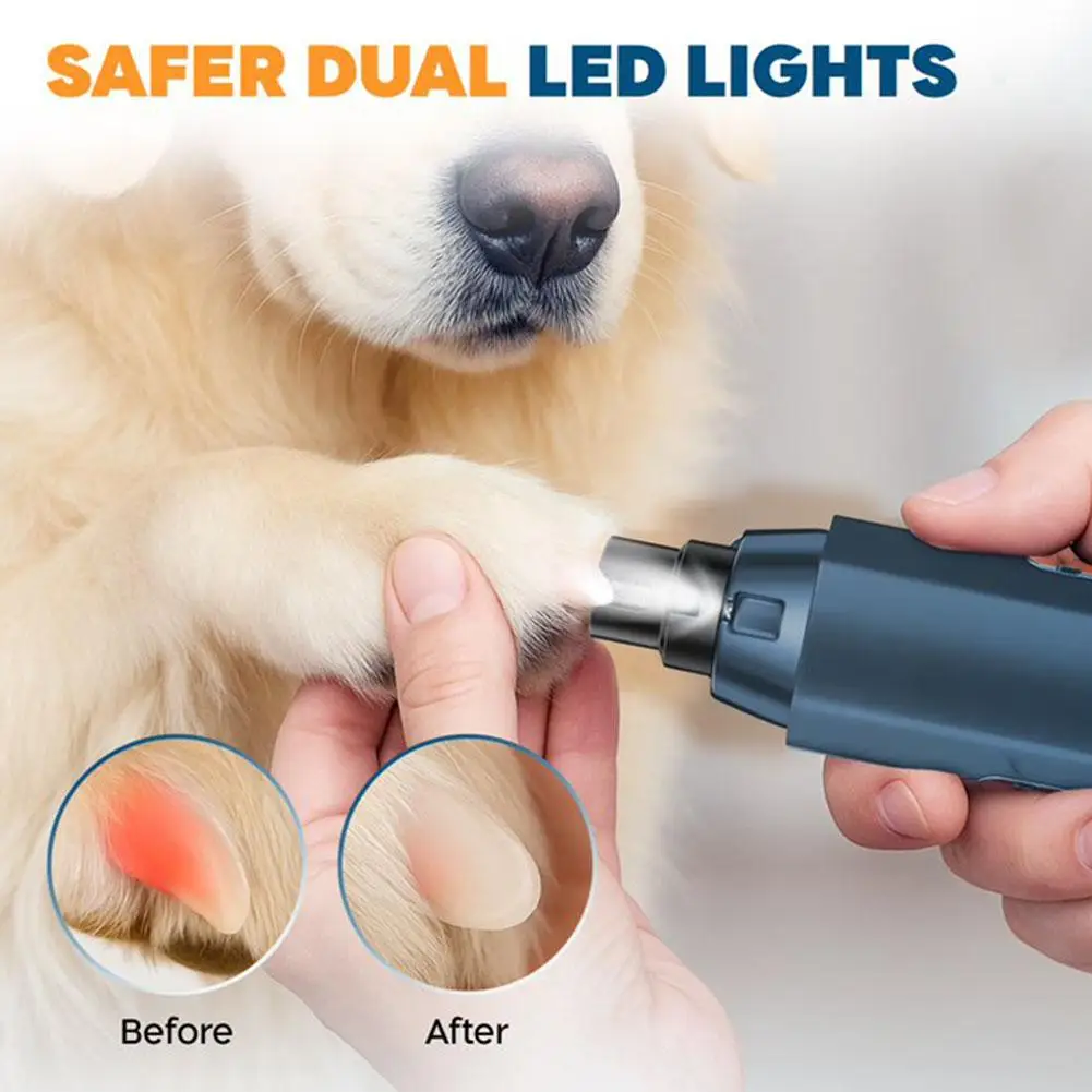Lixadeira de Unhas para Cães e Gatos, 5 Velocidades, Recarregável USB - Image 5