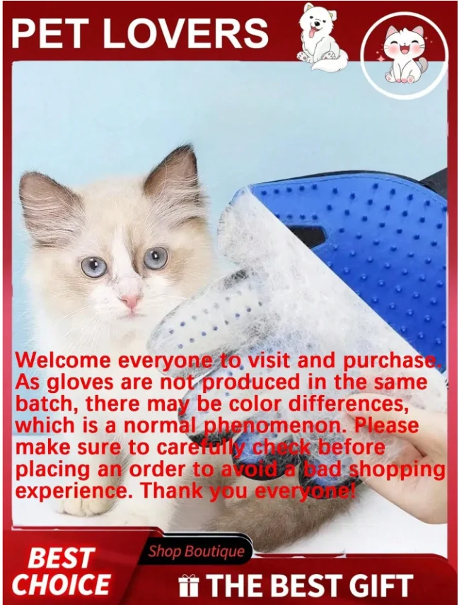 Kit de Higiene para Cães e Gatos: Luva Removedora de Pelos + Escova de Banho - Imagem 4