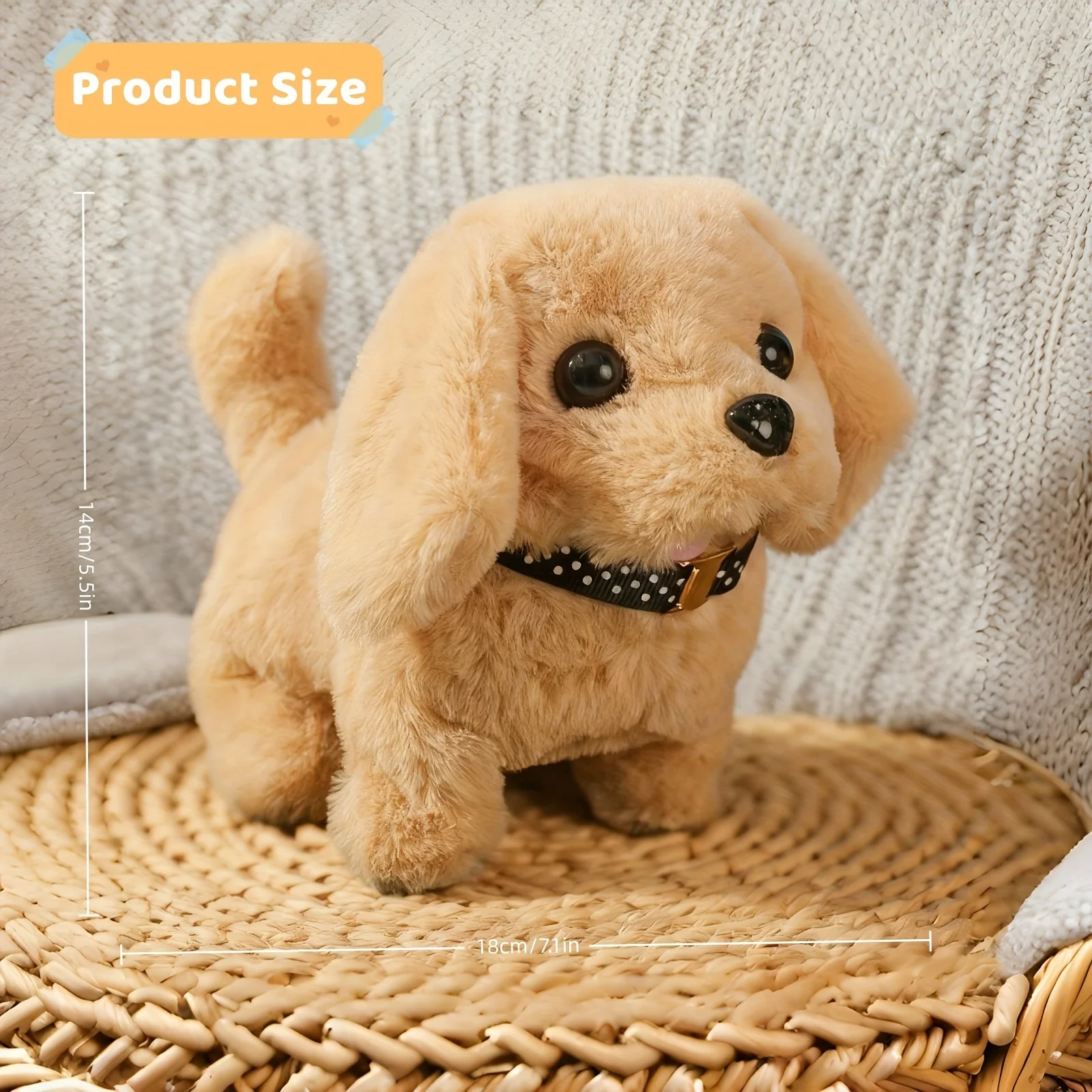 Brinquedo Interativo Golden Retriever Modelo 2026, Anda e Late - Imagem 3