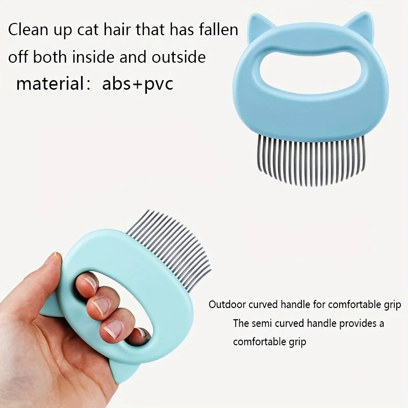 Escova de Grooming para Gatos de Plástico Durável com Massagem Suave - Imagem 5
