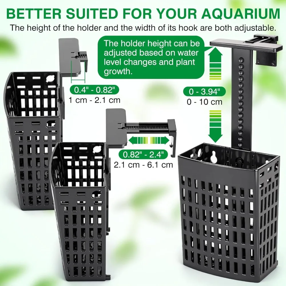 Suporte para Plantas de Aquário com Altura Ajustável e Ventosa - Imagem 5