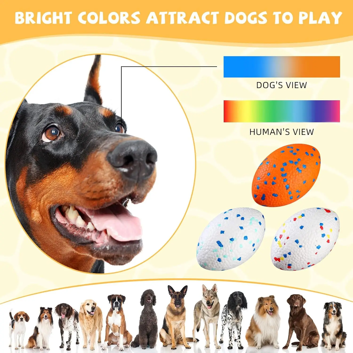Bola de Futebol para Cães de ETPU Flutuante para Brincadeiras na Água - Imagem 5