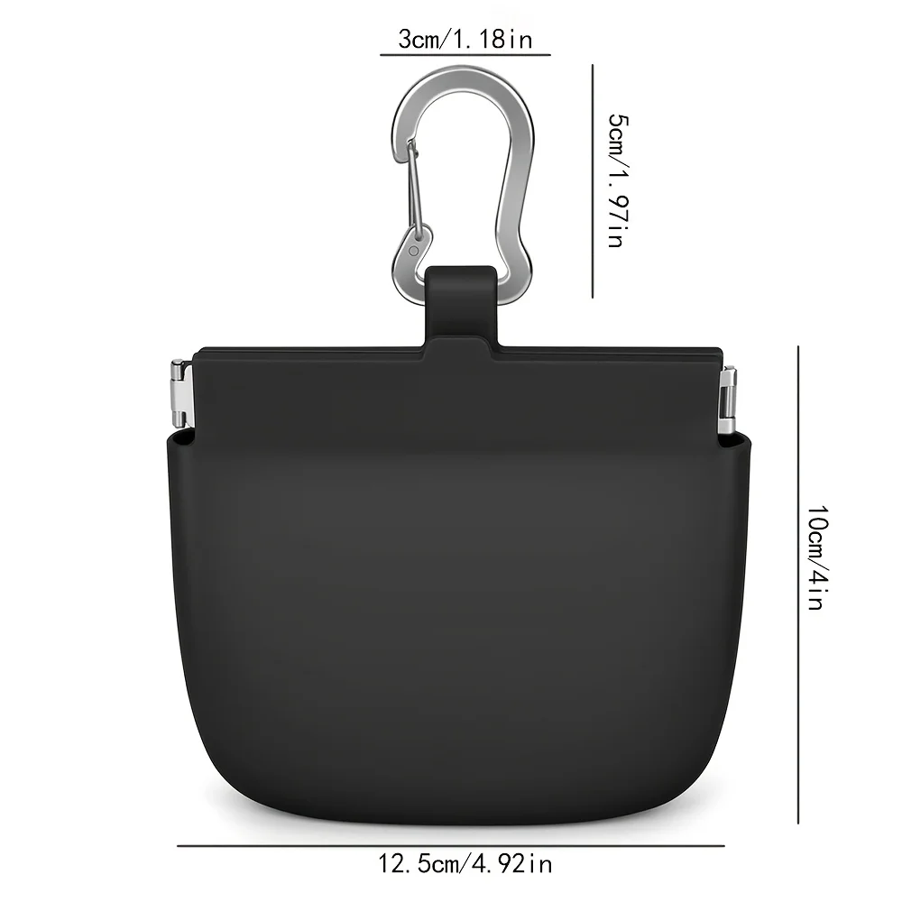 Bolsa de Cintura para Cães de Silicone com Gancho de Aço Inoxidável - Imagem 3