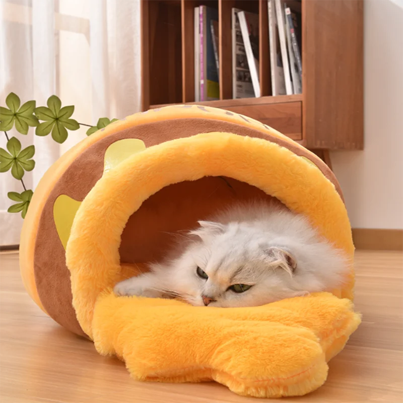 Cama para Gatos e Cães Pequenos Tipo Ninho Rosa - Imagem 3