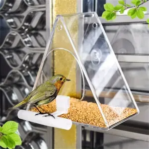 alimentador de pássaros com ventosas para janela