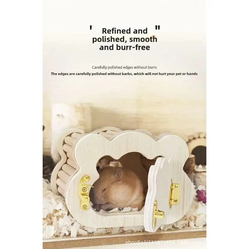 Toca de Madeira para Hamster 16,5 cm com Observatório Interno - Imagem 4