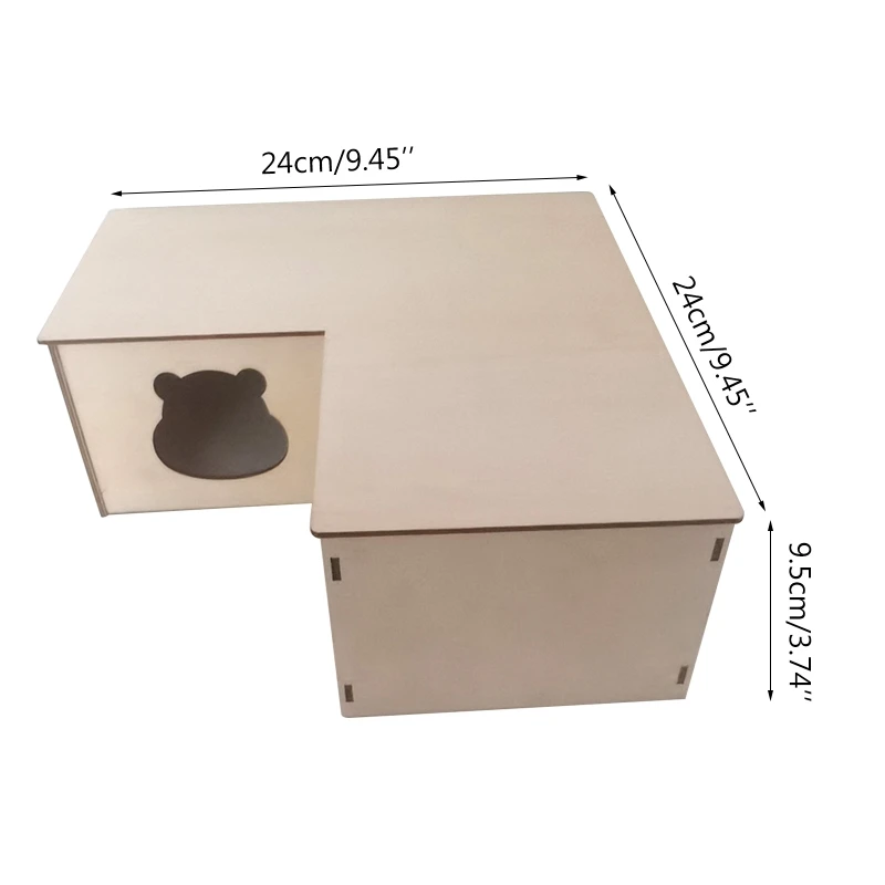 Toca de Madeira para Hamster e Roedores com Telhado Removível 24x24x9,5 cm - Imagem 6