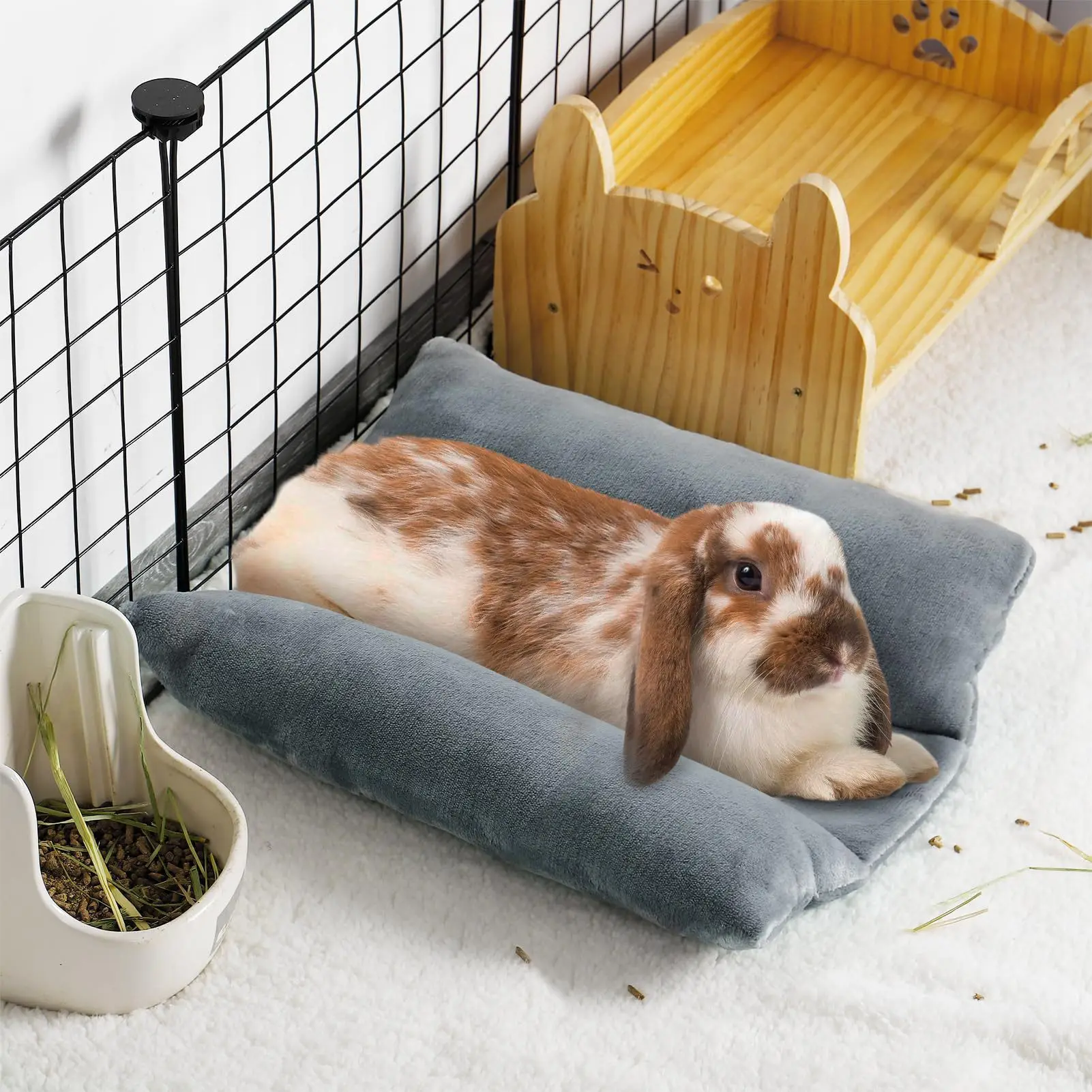 Cama para Coelhos e Roedores de Flanela 40x35 cm Macia - Imagem 2