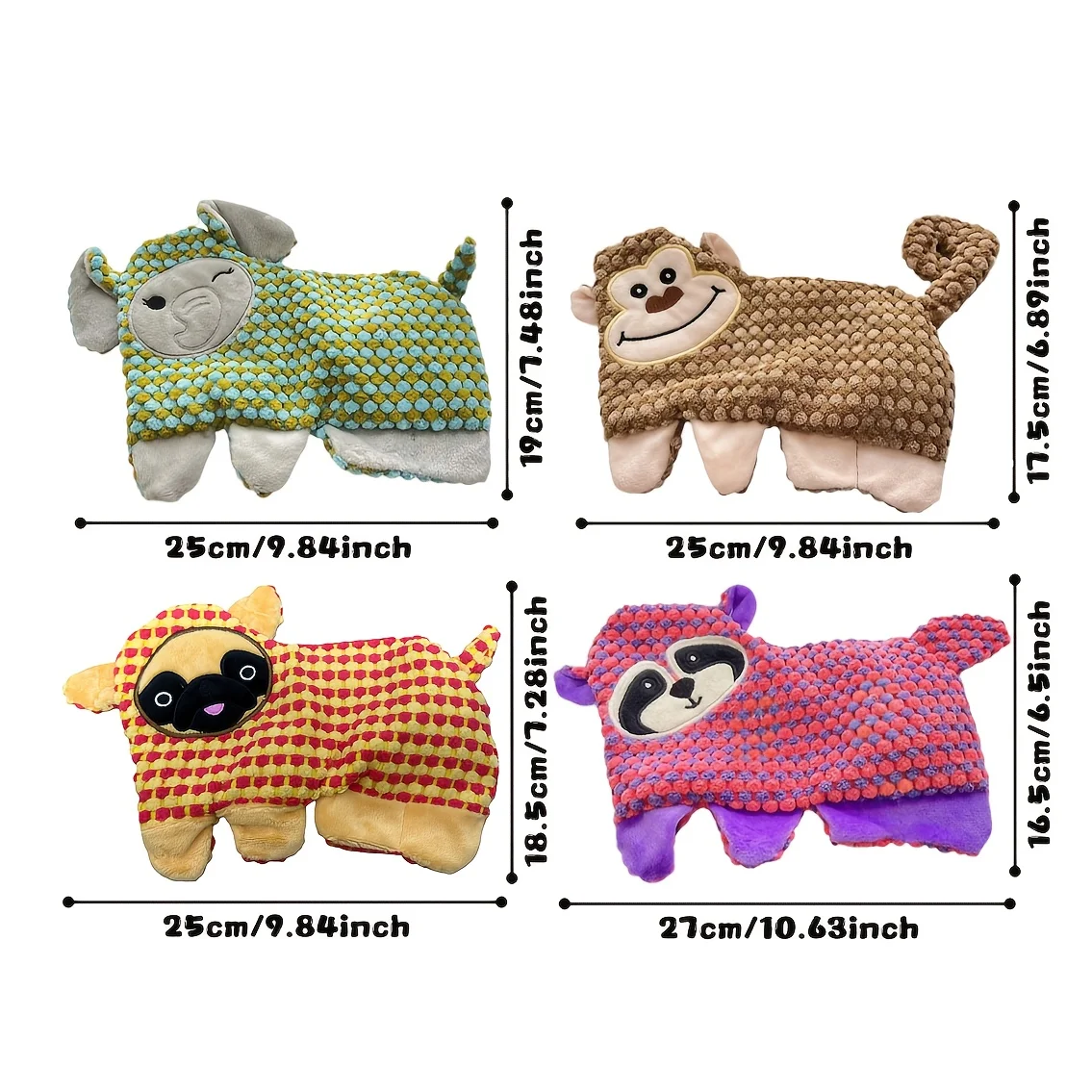Brinquedo para Cães de Pelúcia Sem Enchimento com Som - Imagem 2