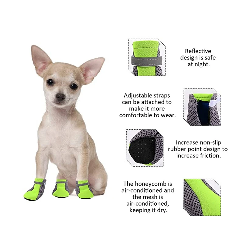 Sapatos para Cães Pequenos e Médios Respiráveis com Sola Antiderrapante - Imagem 3
