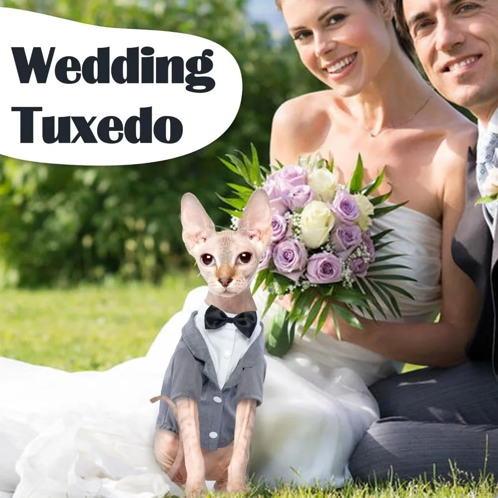 Colete para Gatos com Gravata para Festa ou Casamento - Image 2