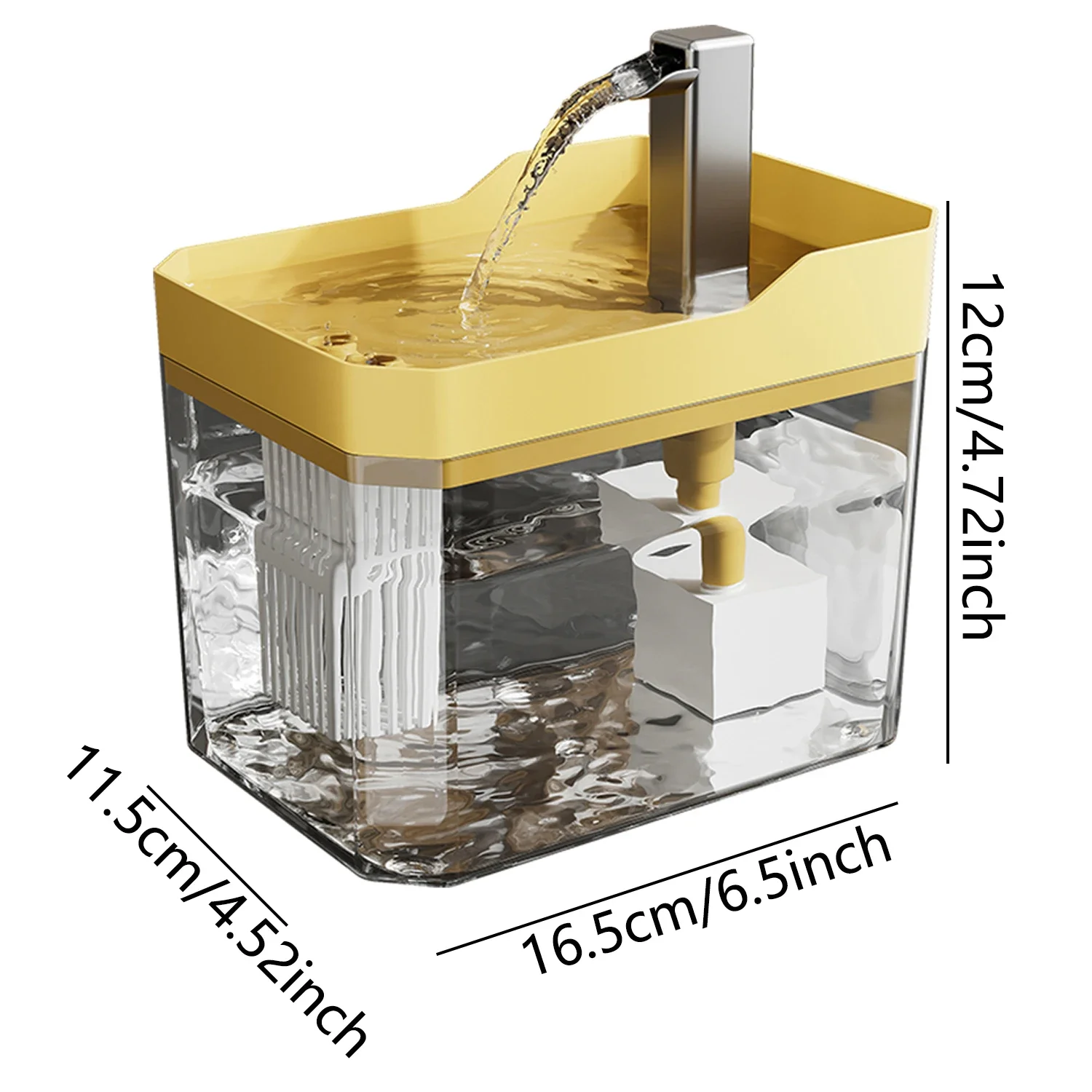Fonte de Água para Gatos 1,5L com Filtro USB Anti-Queima a Seco - Imagem 2