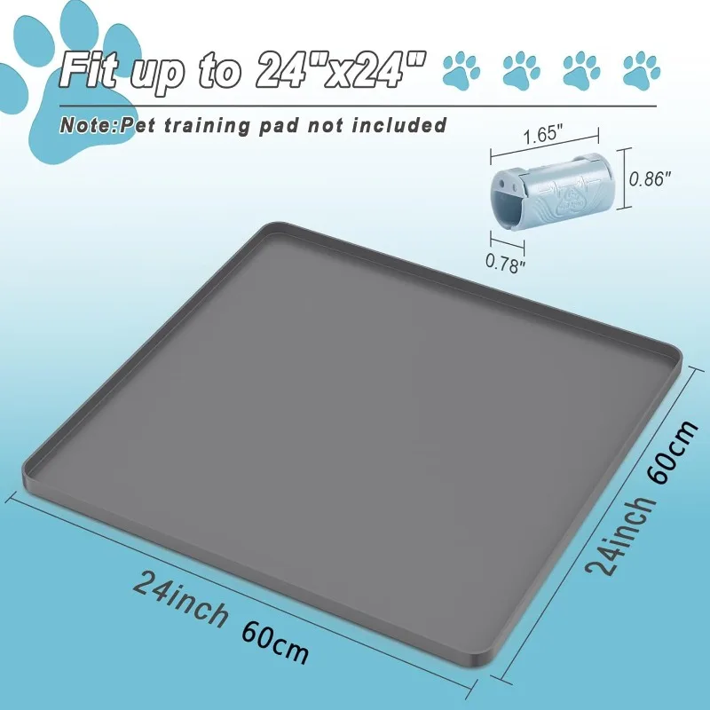 Suporte para Tapete Higiênico de Silicone para Cães 60x60 cm Antivazamento - Imagem 5