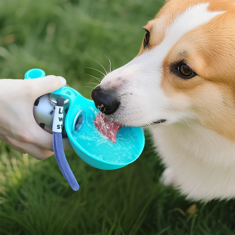 Garrafa de Água para Cães de Aço Inoxidável 285 ml com Tigela Removível - Imagem 2