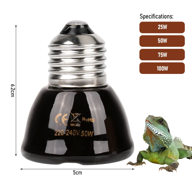 Lâmpada de Aquecimento de Cerâmica para Répteis 220V E27 - Image 2