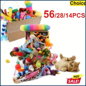 conjunto de brinquedos para gatos