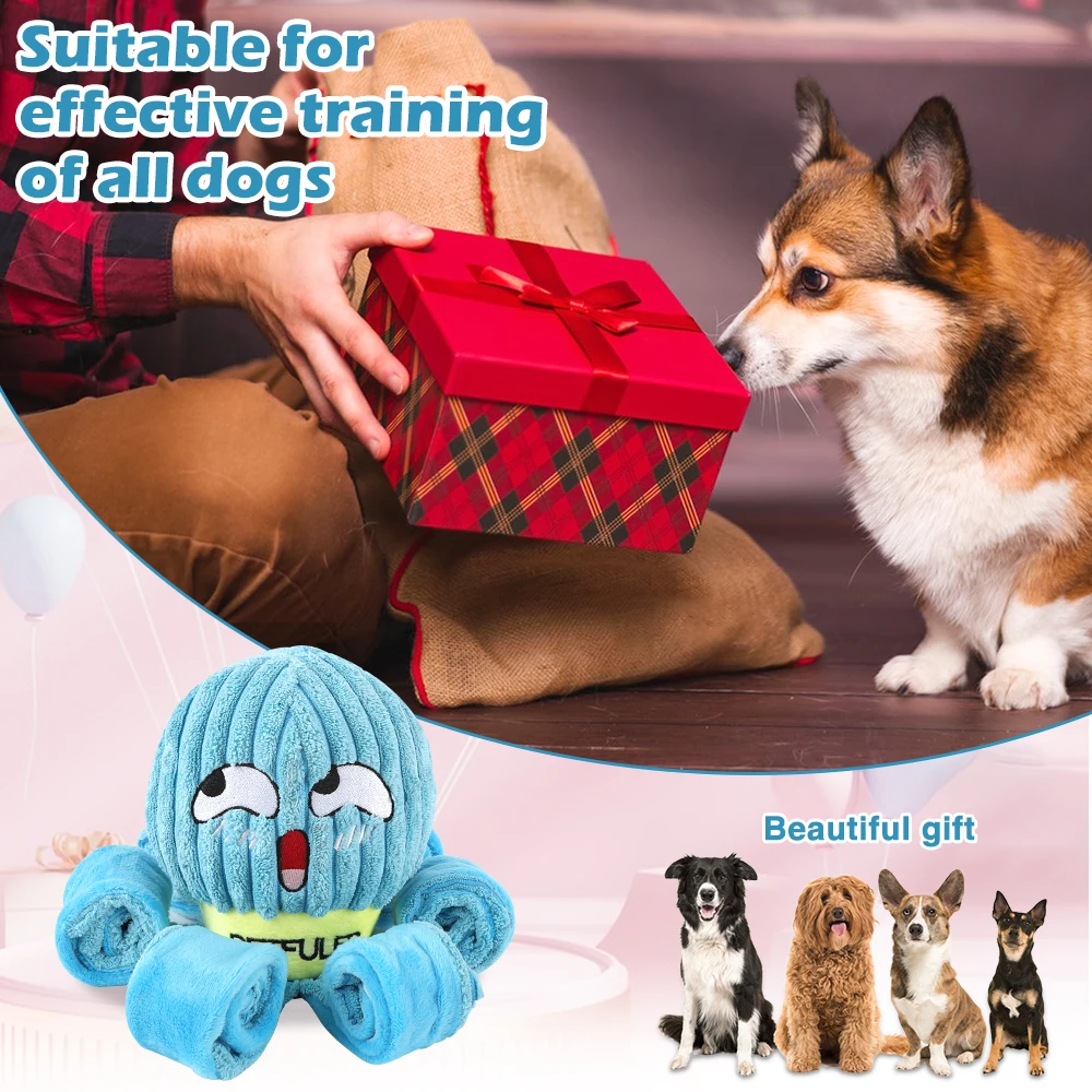 Brinquedo de Pelúcia Polvo para Cães com Compartimento para Petisco - Imagem 6