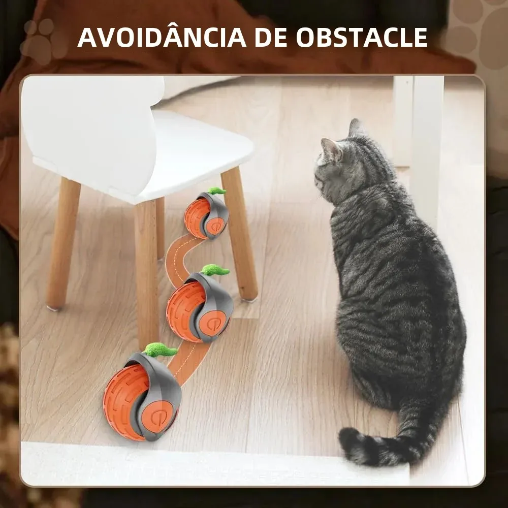 Bola Interativa para Gatos Recarregável USB com Cauda de Cabo Tipo C - Image 3