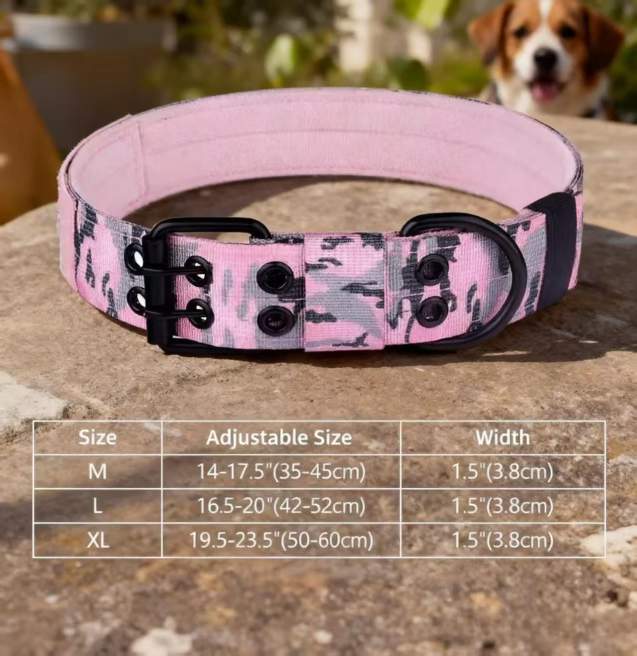 Coleira Tática para Cães de Nylon com Fivela Dupla Ajustável - Image 3