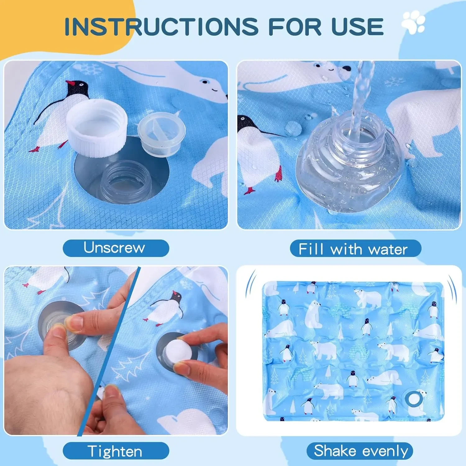 Tapete Refrescante para Cães e Gatos de Gelo Durável Anti-Calor - Image 5