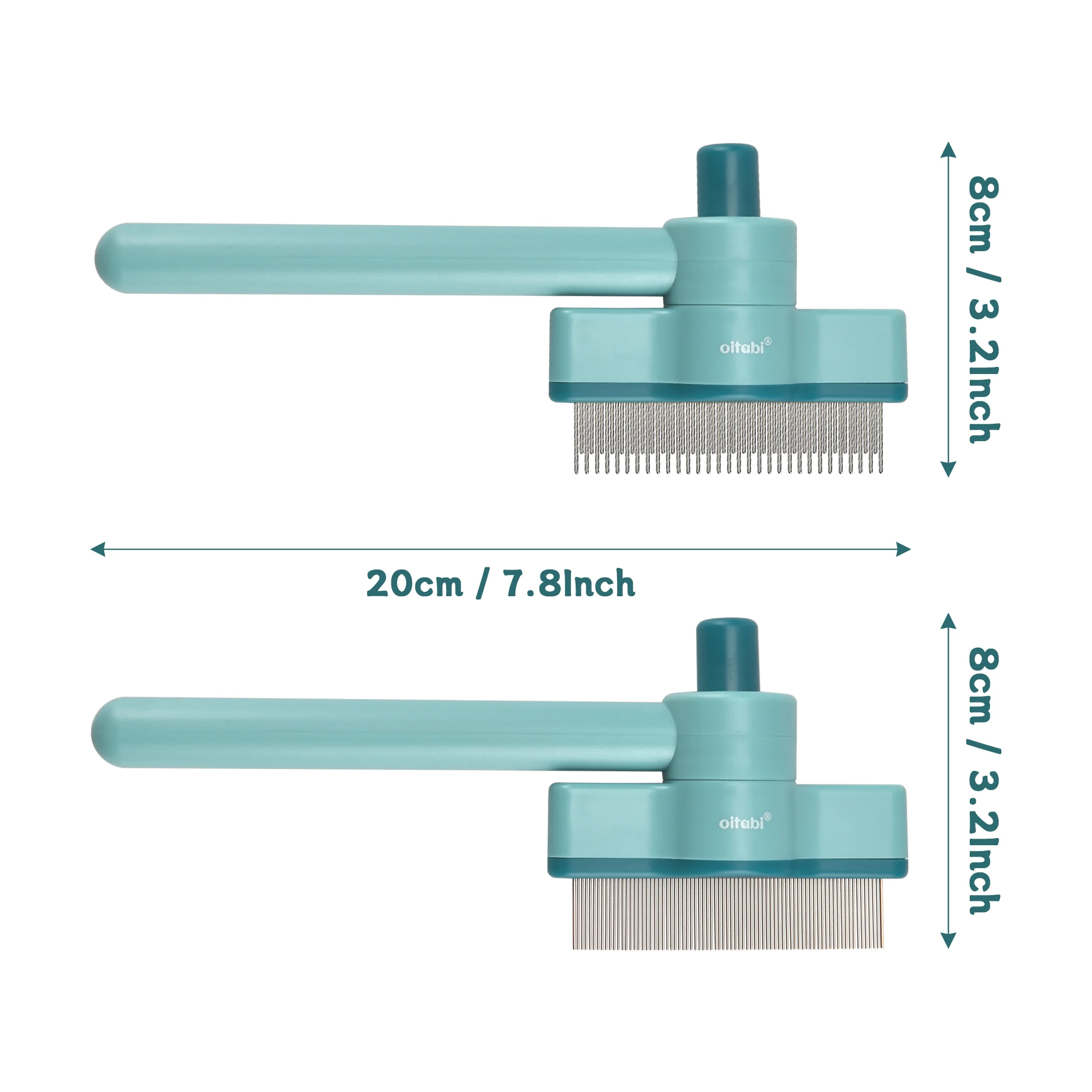 Pente Rotativo OITABI para Cães e Gatos com Dentes de Aço Inoxidável - Imagem 2