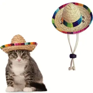 chapéu de verão para cães e gatos ajustável
