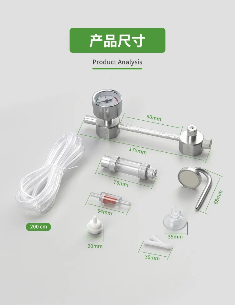 Gerador de CO2 para Aquário com Válvula Solenoide e Contador de Bolhas - Image 4